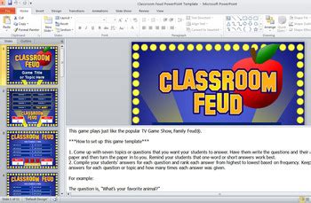 Classroom Feud PowerPoint Template - Plays Like Family Feud | TPT