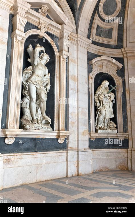 Italian Baroque sculptures in Mafra National Palace and Convent in ...