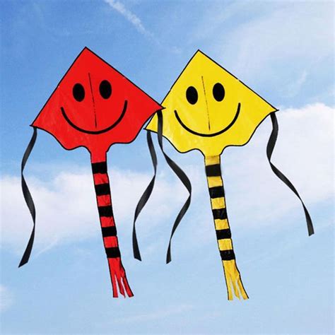 New Kid Smile Smiling Face Kite With Handle Line Outdoor Sport Funny ...