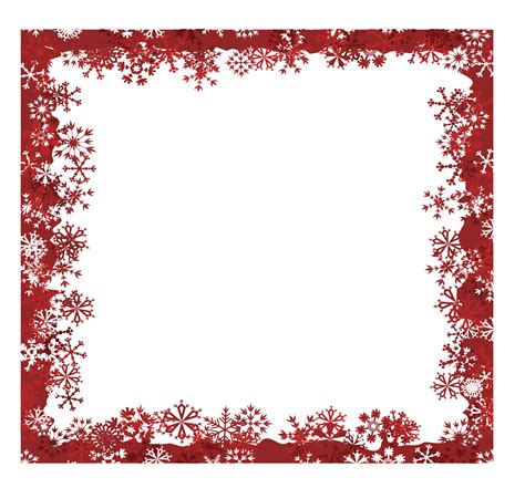 Snowflake Christmas Red - Creative real red snowflake border png ...