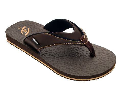 MENS BOYS BEACH SANDALS FAUX LEATHER FLIP FLOPS TOE POSTS HOLIDAY SIZE ...