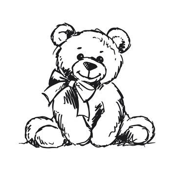 Teddy Bear Outline Logo