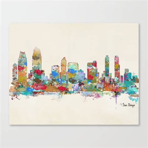 San Diego California skyline Canvas Print by bri.buckley | Society6