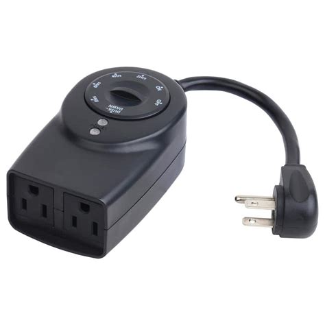 Defiant 2-Outlet Outdoor Light Sensing Timer-TM142DOLBD - The Home Depot