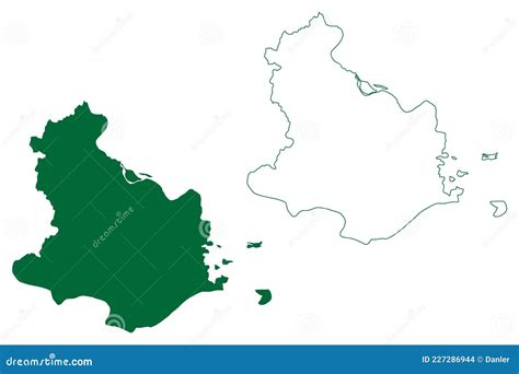 Kaushambi District Uttar Pradesh State, Republic of India Map Vector ...