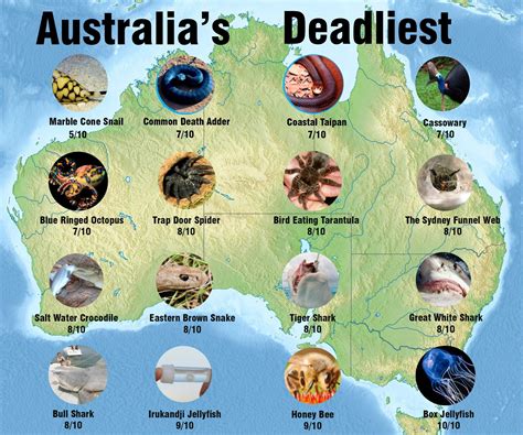 australia's deadliers are on the map