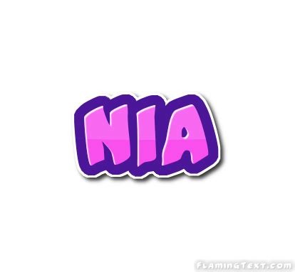 Nia Logo | Free Name Design Tool from Flaming Text