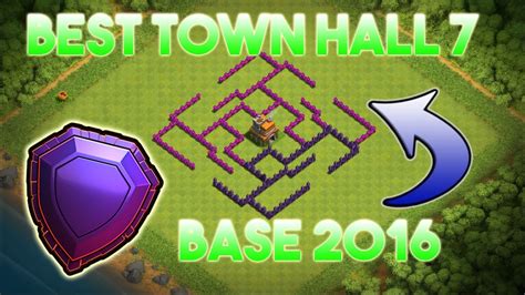 BEST TOWN HALL 7 TROPHY BASE 2016 | BASE BUILD - YouTube