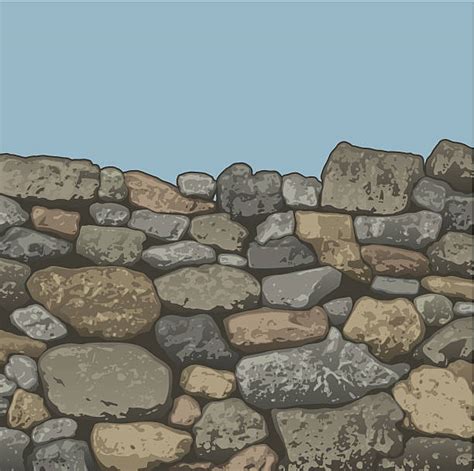 Stone Wall Clip Art, Vector Images & Illustrations - iStock