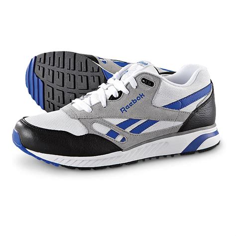 Men's Reebok® Torch Runner Athletic Shoes, Black / White / Blue ...