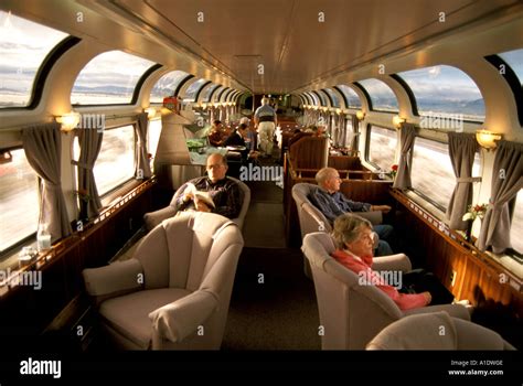 Railroad Amtrak Coast Starlight lounge observation car Stock Photo - Alamy