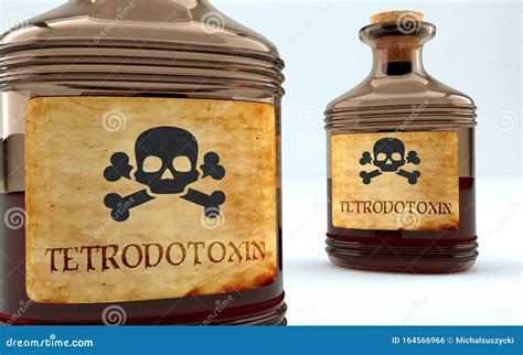 Dangers and Harms of Tetrodotoxin Pictured As a Poison Bottle with Word ...