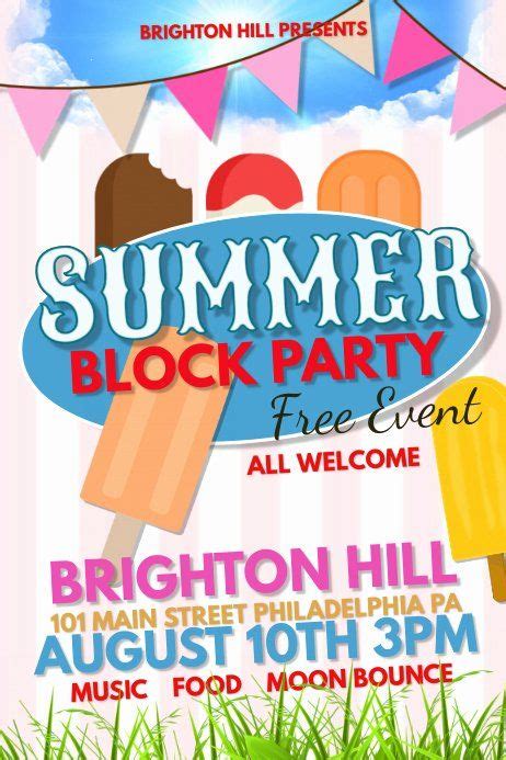 25 Block Party Flyers Templates in 2020 | Summer block party, Party ...