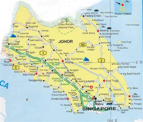 Johor Bahru Map and Johor Bahru Satellite Images