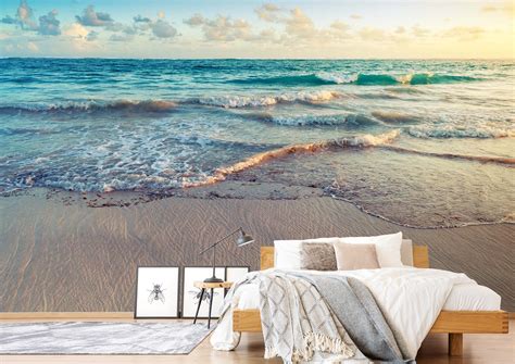 3D Sunset Beach 126 Wall Murals | AJ Wallpaper