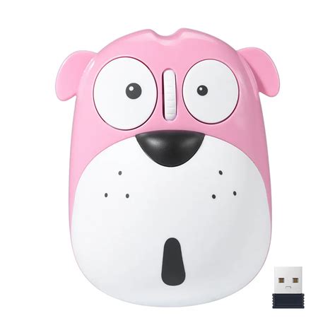 Lovely Dog Rechargeable Wireless Mouse 1200 DPI Noiseless Kids Computer ...