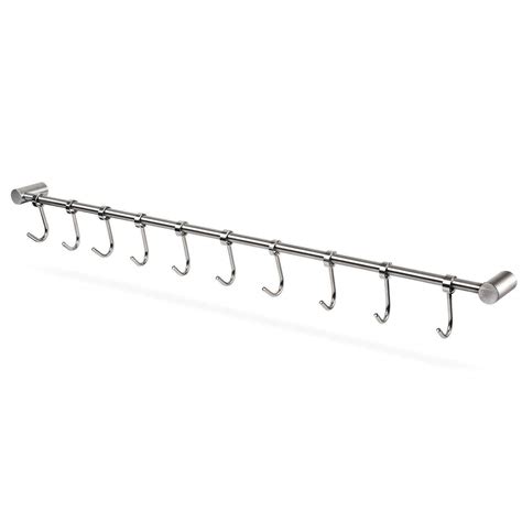 Kitchen Rail Rack Wall Mounted Utensil Hanging Rack Stainless Steel ...