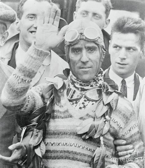 Tazio Nuvolari Waving And Wearing by Bettmann