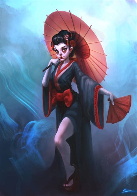 Geisha by ShoZ-Art on DeviantArt