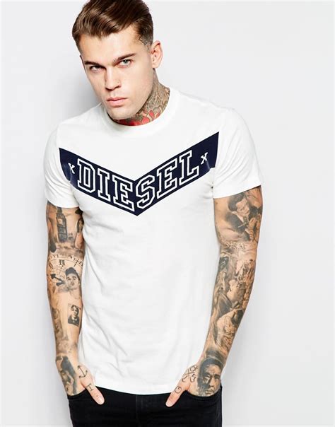 Diesel T-Shirt T-Noem Front Logo V Insert | ASOS | Diesel t shirts ...