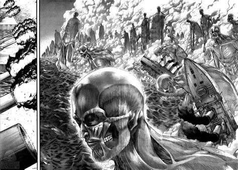 Rumbling titans and warships, chapter 130 manga panel AOT in 2022 ...