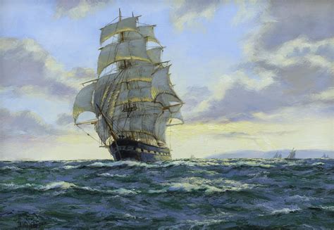 Sailing | View Henry Scott | Evening Clouds, Clipper Ship Golden Fleece ...