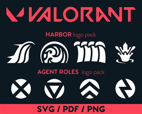 Valorant Harbor Agent SVG PNG PDF Abilities Agent Roles - Etsy | Black ...