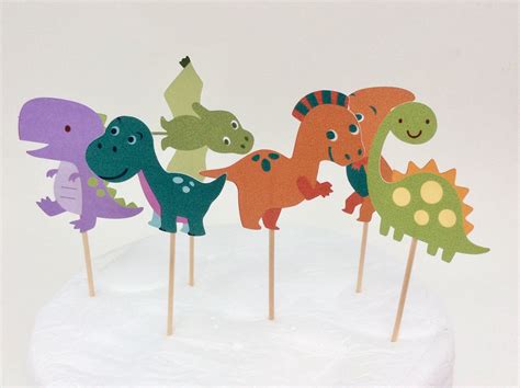 Dinosaur Cupcake Topper, Boy’s Birthday Ideas, Party Accessories ...