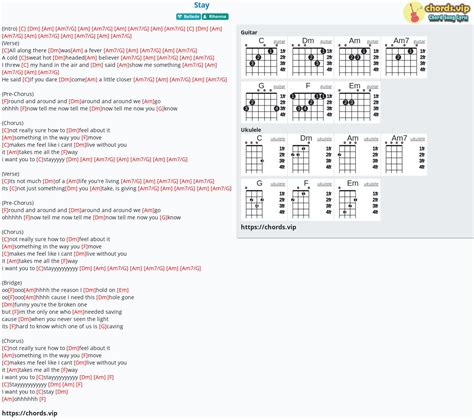 Stay Rihanna Chords Guitar