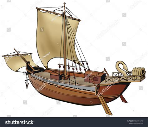 Ancient Rome Roman Transport Ship Stock Illustration 1862751316 ...