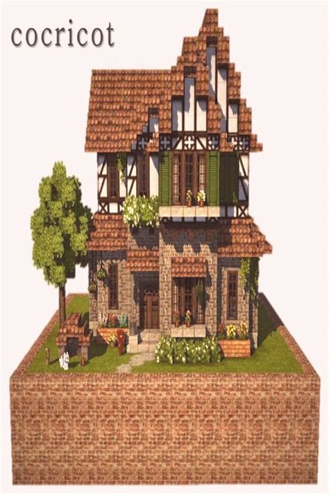 Medieval House Blueprints Minecraft - Large Medieval Town House 4 ...