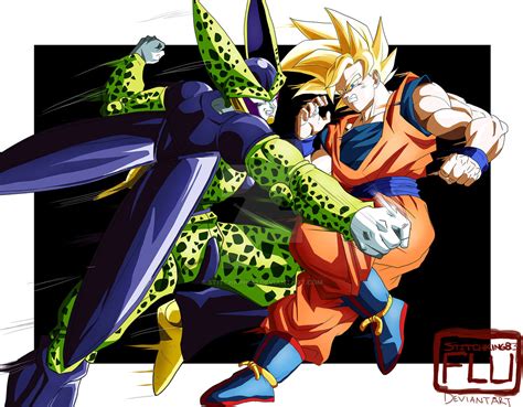 Goku Vs Cell by Stitchking83 on DeviantArt