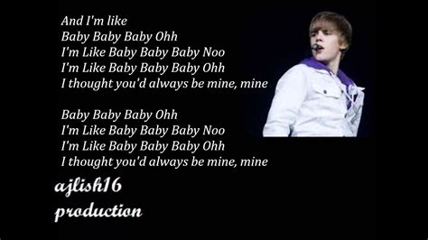 Justin Bieber Lyrics