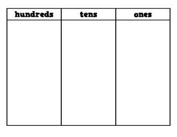 hundreds tens ones chart by allison crowson teachers pay - 13 best ...