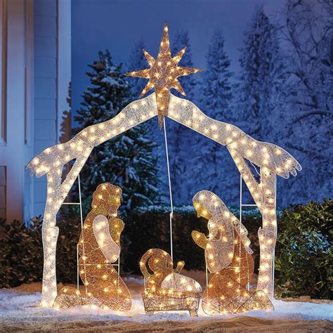 Crystal Splendor Outdoor Nativity Scene | Christmas | Brylane Home