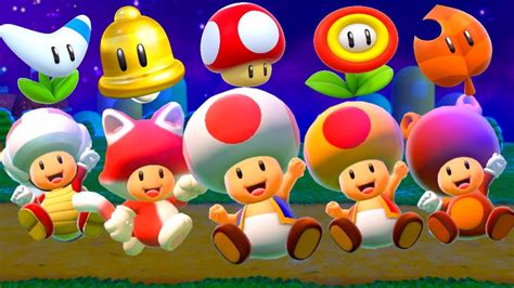 Super Mario 3D World - Every Classic Toad Power-Up - YouTube