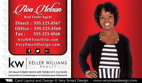 New Business Cards for Keller Williams Real Estate Agents 2018 13E ...