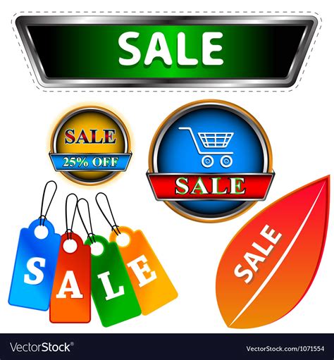 Sale logo set Royalty Free Vector Image - VectorStock