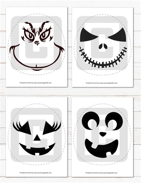 31+ EASY FREE Printable Pumpkin Carving Stencils! - A Country Girl's Life