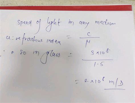 Light enters from air to glass having refractive Index 1.50 . What is ...