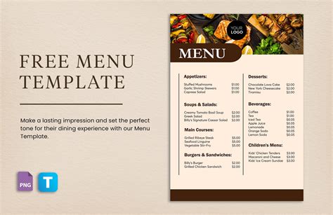 FREE Menu , Designs & Documents Template - Download in Word, Google ...