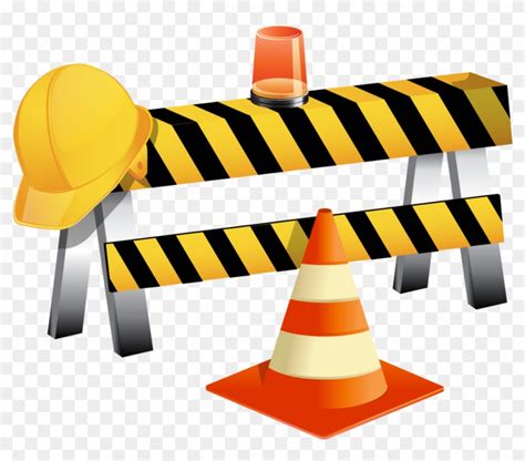 Clip Art Vector Flagger Working On Road Construction - Road ...