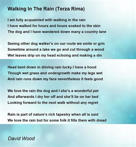 Walking In The Rain (Terza Rima) - Walking In The Rain (Terza Rima ...