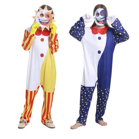 Kids Sundrop/Moondrop FNAF Costume Halloween Cosplay Jumpsuit Mask Glo ...