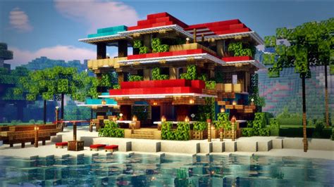 Minecraft: Beach House Tutorial - YouTube