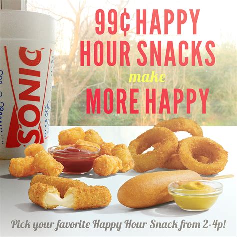 SONIC Happy Hour Snacks social media campaign on Behance