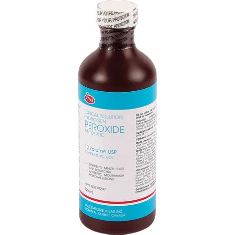 3% Hydrogen Peroxide - 250 mL Bottle - Holliston's Inc.