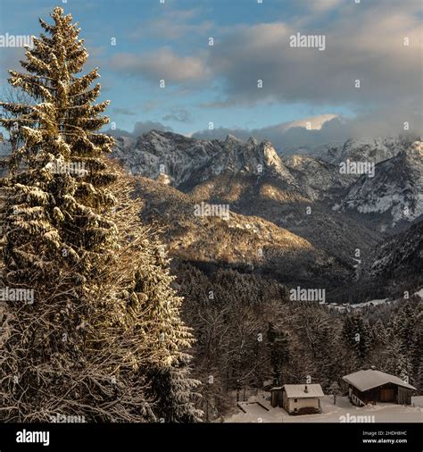 winter landscape in the austrian mountains Stock Photo - Alamy