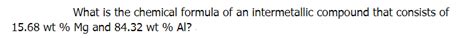 Solved What is the chemical formula of an intermetallic | Chegg.com