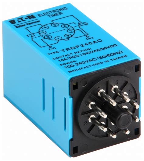 EATON Multi-Function Timing Relay, 120V AC, 10A @ 250V, 8 Pins, DPDT ...